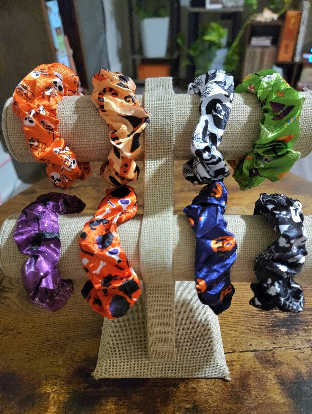 8pcs Halloween Scrunchie Hair Tie Bundle Set